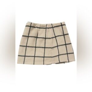 Plaid Beige and Black Skirt Size XS